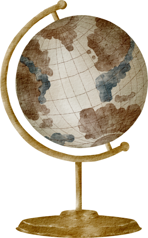 watercolor Earth Globe